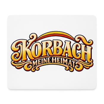 Korbach – Meine Heimat Retro Schriftzug - Mousepad (Querformat) - Weiß - Vorne