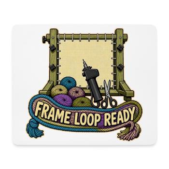 FRAME LOOP READY - Mousepad (Querformat) - Weiß - Vorne