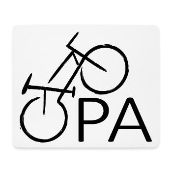 Opa, Großvater, bester Opa, Opa Fahrrad, Radfahren - Mousepad (Querformat) - Weiß - Vorne