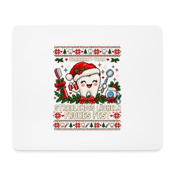 Zahnarzt-Team - Strahlendes Lächeln, frohes Fest - Mousepad (Querformat) - Weiß - Vorne