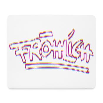 Fröhlich Neon Graffiti - Mousepad (Querformat) - Weiß - Vorne
