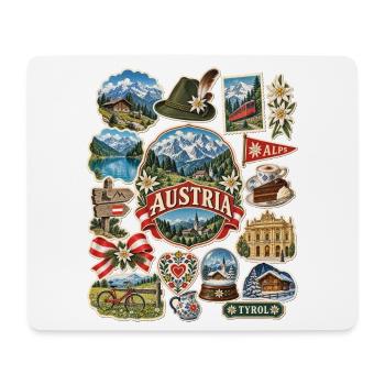 Österreich Reisesticker - Mousepad (Querformat) - Weiß - Vorne