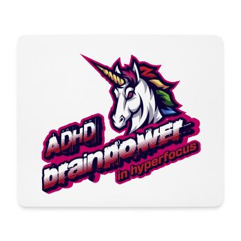 ADHS-Hyperfokus-Club, Neurodiversitäts-Superkraft - Mousepad (Querformat) - Weiß - Vorne