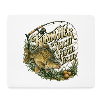 Lustiger Karpfenangler Spruch Boilies Angelrute - Mousepad (Querformat) - Weiß - Vorne