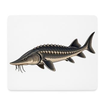 Stör Fisch Angeln - Mousepad (Querformat) - Weiß - Vorne
