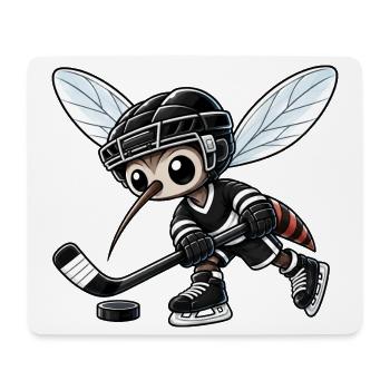 Mücke Moskito Eishockey Spieler Cartoon Cool - Mousepad (Querformat) - Weiß - Vorne