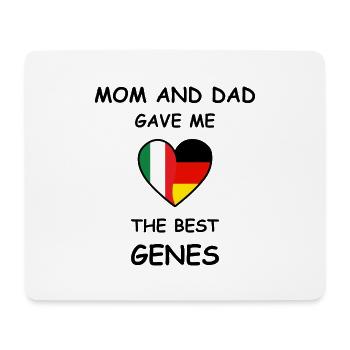 Italy Germany Genes Heart - Mousepad (Querformat) - Weiß - Vorne
