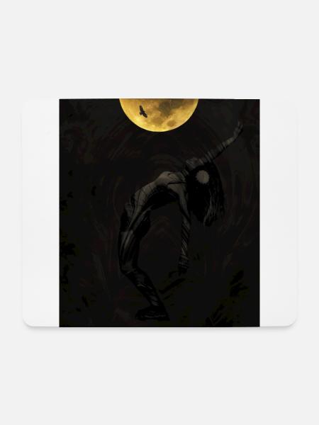 Mondtanz Silhouette - Mousepad (Querformat) - Weiß