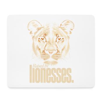 Raised By Lionesses Löwin Löwenmama Starke Frauen - Mousepad (Querformat) - Weiß - Vorne