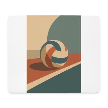 Retro Volleyball Farbenspiel - Mousepad (Querformat) - Weiß - Vorne