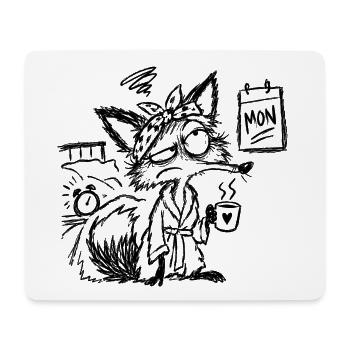 Kaffee-Fuchs Sketch - Mousepad (Querformat) - Weiß - Vorne