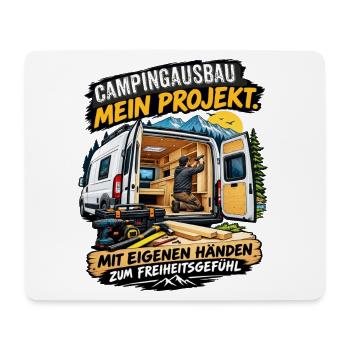 CAMPING-AUTO SELBER AUSBAUEN - Mousepad (Querformat) - Weiß - Vorne