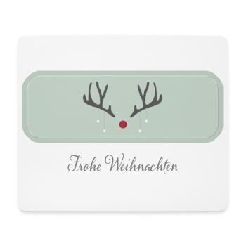 Rudolphs minimalist Weihnachten - Mousepad (Querformat) - Weiß - Vorne