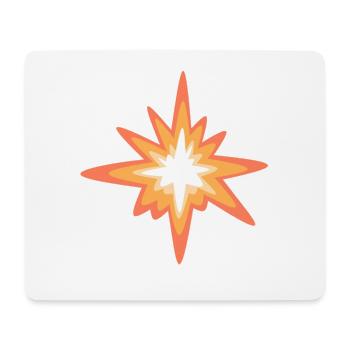 Sonnenstern-Explosion Retro - Mousepad (Querformat) - Weiß - Vorne