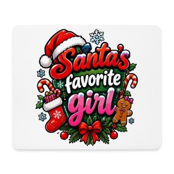 Santa Lieblingsgirl Weihnacht - Mousepad (Querformat) - Weiß - Vorne