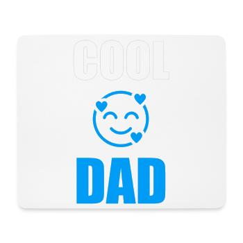 Cooles Papa-Emoji mit Herzen - Mousepad (Querformat) - Weiß - Vorne