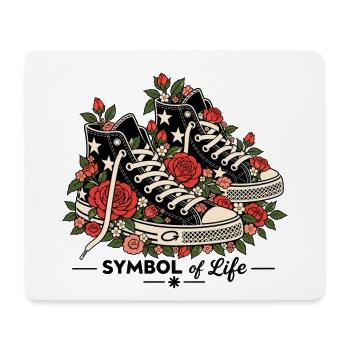 Symbol des Lebens — Sneakers & Rosen - Mousepad (Querformat) - Weiß - Vorne