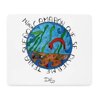 Camarón que se duerme – schlafende Garnele - Mousepad (Querformat) - Weiß - Vorne