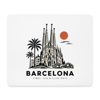 Sagrada Familia Barcelona Skyline - Mousepad (Querformat) - Weiß - Vorne