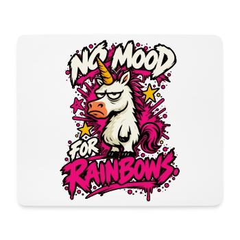No Mood For Rainbows Lustiges Anti Einhorn Design - Mousepad (Querformat) - Weiß - Vorne