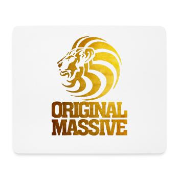 Massiver Kopf – Gold - Mousepad (Querformat) - Weiß - Vorne