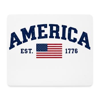 Amerikanische Flagge USA Vereinigte Staaten von Amerika US 4. - Mousepad (Querformat) - Weiß - Vorne