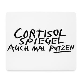 Cortisolspiegel putzen - Mousepad (Querformat) - Weiß - Vorne
