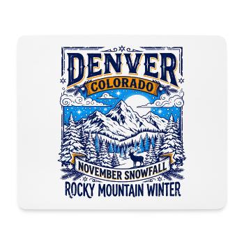 Denver Colorado November Snowfall Rocky Mountain - Mousepad (Querformat) - Weiß - Vorne