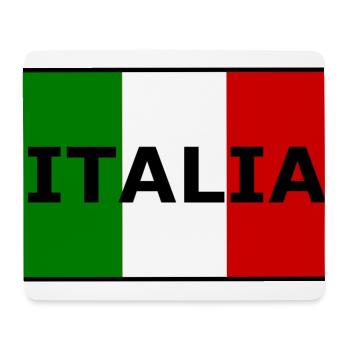Italienische Flaggen-Typografie - Mousepad (Querformat) - Weiß - Vorne