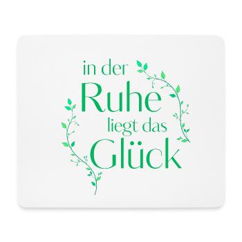 In der Ruhe liegt das Glück - Mousepad (Querformat) - Weiß - Vorne