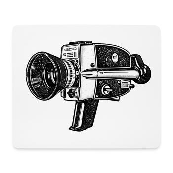 1200 Retro Filmkamera  - Mousepad (Querformat) - Weiß - Vorne