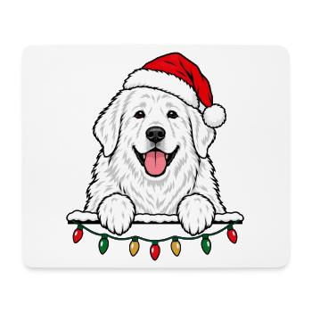 Pyrenäenberghund Weihnachten - Mousepad (Querformat) - Weiß - Vorne