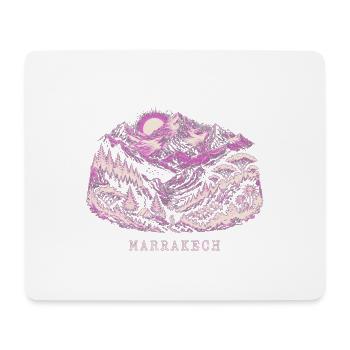 Marrakesch Mountain Magenta Retro - Mousepad (Querformat) - Weiß - Vorne