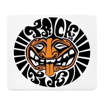 Trick or Tiki Halloween Kürbis Comic Gesicht Zunge - Mousepad (Querformat) - Weiß - Vorne