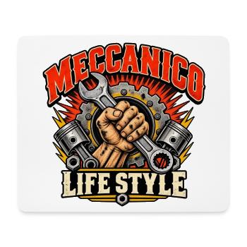 Mechanischer Lebensstil - Mousepad (Querformat) - Weiß - Vorne