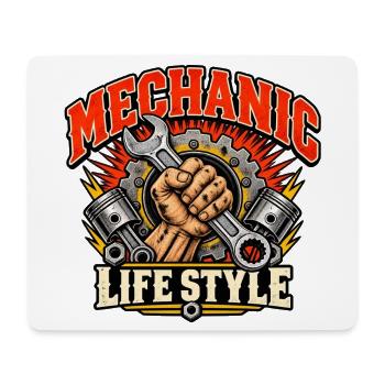 Lebensstil als Mechaniker - Mousepad (Querformat) - Weiß - Vorne