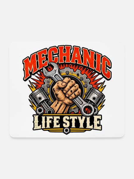 Lebensstil als Mechaniker - Mousepad (Querformat) - Weiß