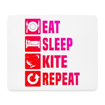 Geschenkidee für einen Kiteboarder mit Wassersport - Mousepad (Querformat) - Weiß - Vorne