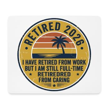 Ruhestand Retro Sonnenuntergang - Mousepad (Querformat) - Weiß - Vorne