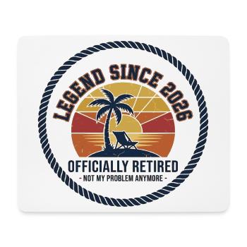 Legende seit 2026 – offiziell pensioniert - Mousepad (Querformat) - Weiß - Vorne