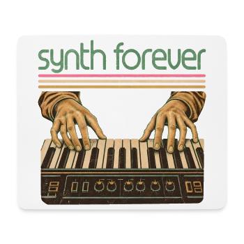 Synthesizer Hände Retro Keyboard Musiker - Mousepad (Querformat) - Weiß - Vorne