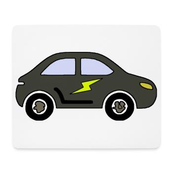 Blitzauto Silhouette - Mousepad (Querformat) - Weiß - Vorne