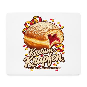 Kostüm Krapfen Fasching - Mousepad (Querformat) - Weiß - Vorne