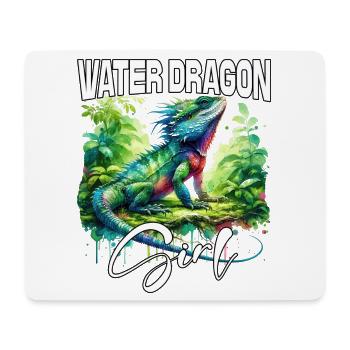 Wasserdrache Girl Lizard Water Dragon - Mousepad (Querformat) - Weiß - Vorne