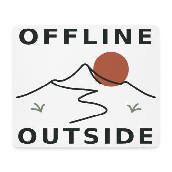 Offline Outside – Berge & Natur - Mousepad (Querformat) - Weiß - Vorne