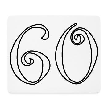 60. 60 JAHRE. 60-JÄHRIGES JUBILÄUM. 60. GEBURTSTAG. - Mousepad (Querformat) - Weiß - Vorne