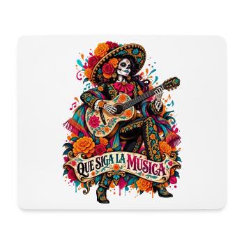 Día Muertos Gitarrenmusik Portrait - Mousepad (Querformat) - Weiß - Vorne