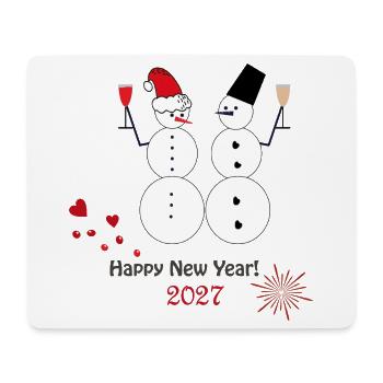 Neujahr  2027  - Mousepad (Querformat) - Weiß - Vorne
