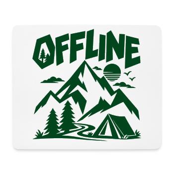 Offline – Berge Camping Wandern Natur Abenteuer - Mousepad (Querformat) - Weiß - Vorne