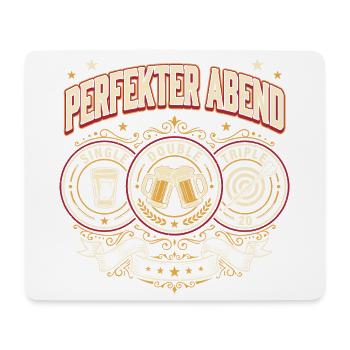 Dart und Bier Perfekter Abend Dart Spruch Lustig - Mousepad (Querformat) - Weiß - Vorne